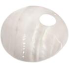 Iridescent White Mother Of Pearl Shell Bead Drilled Pendant, 3"
