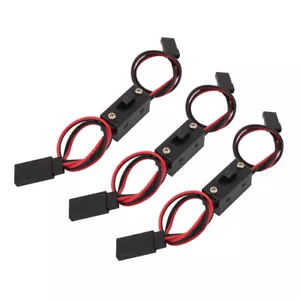 3PCS ON/OFF Power Switch 2 Cable Wire Futaba J Male/Female Connector RC Model US - Picture 1 of 5
