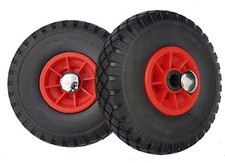 2 x PU Rad+Befestigung pannensicher Ersatzrad Bollerwagen Sackkarre 260x85 20mm