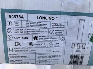 Eglo Lighting - loncino - 3  Light 94378a free shipping open box Never been used - Picture 1 of 2