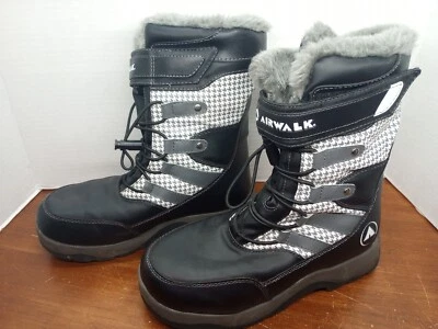 Botas de nieve aisladas forradas de piel AIRWALK negras para mujer talla 6 Foto 1 de 4