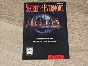 Secret of Evermore Manual de instrucciones Folleto Super Nintendo Snes Auténtico - Imagen 1 de 3