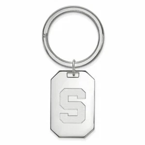 Sterling Silver Michigan State Letter S Key Ring - Picture 1 of 1