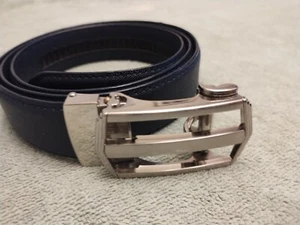 Cinturón de trinquete automático con hebilla de cuero para hombre (35 mm) de ancho - Imagen 1 de 6