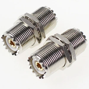 2 szt. UHF Nakrętka żeńska Przegroda do SO-239 SO239 Jack RF Adapter Złącze PL-259 Nowe - Zdjęcie 1 z 6
