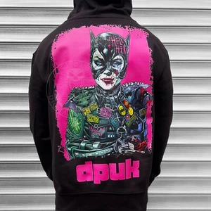 Mens Catwoman 92' Deluxe Hoodie Batman Joker Harley Quinn Arkham Asylum Movie - Picture 1 of 4