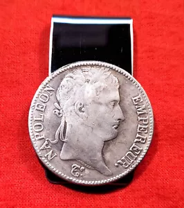 French Emperor Napoleon Bonaparte France Silver Tone Coin Money Clip + Gift Box! - Picture 1 of 4