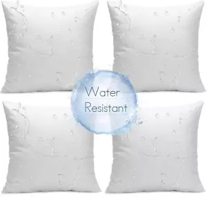 Outdoor Pillows,18 x 18 Pillow Inserts Set of 4, Waterproof Throw Pillow Inserts - Picture 1 of 9