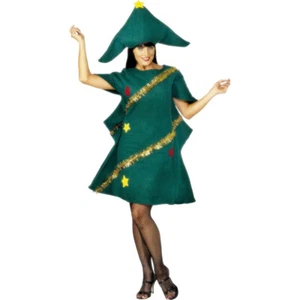 Tannenbaum Kostüm Weihnachtsbaum Kleid mit Hut Christbaum Weihnachtskostüm - Bild 1 von 2