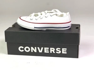 CONVERSE YOUTH ALL STAR OX OPTICAL WHITE UNISEX TRAINER SIZE YOUTH 10.5 - NIB - Picture 1 of 6
