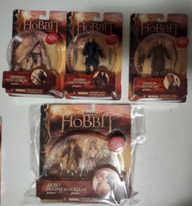 Hobbit Action Toy Bilbo Thorin Legolas Goblin Gollum 4 Packs Mint Figures - Picture 1 of 2