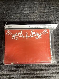 Martha Stewart Crafting 20-teilig rot & gold Weihnachten Urlaub Grußkarte Kit NEU - Bild 1 von 6
