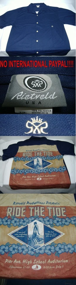 New Mens Rare Rick RIETVELD MEDIUM Ride The Line Button Camp Shirt $62 Last Unit - Image 1 of 1