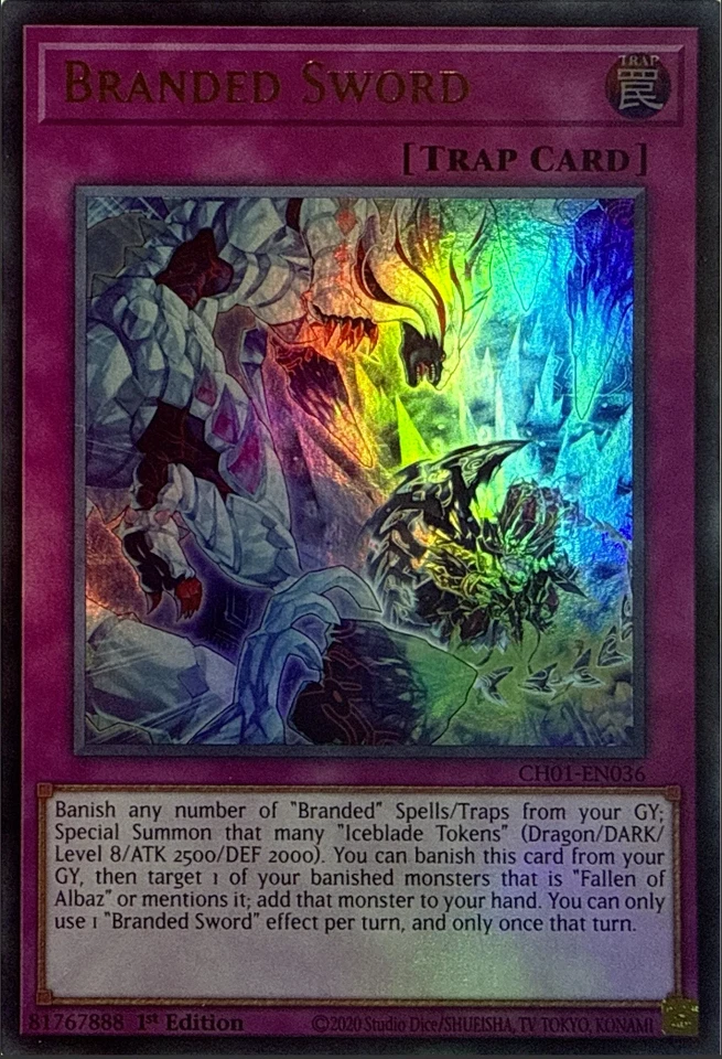Yugioh! - Branded Sword - CH01-EN036 - Ultra Rare  - NM/M - Image 1 of 1