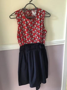 LADIES TOPSHOP REKO RETRO SKATER STYLE DRESS SIZE 12 VGC - Picture 1 of 6