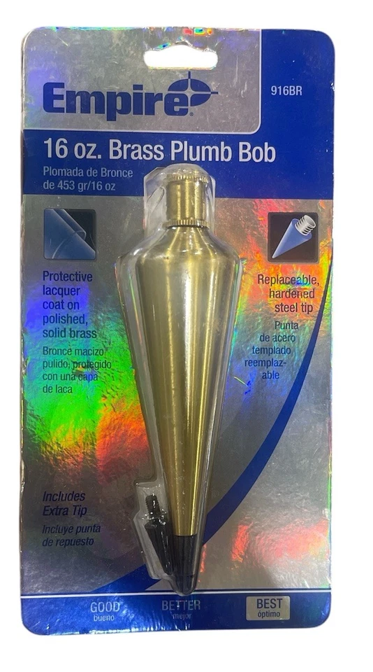 Empire 916BR 16 OZ Latón Plumb Bob NUEVO Foto 1 de 1
