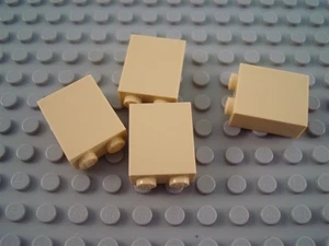 New LEGO Lot of 4 Tan 1x2x2 Wall Bricks - Picture 1 of 1