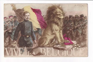 WW1 Patriotic Postcard Vive la Belgium c.1915 - Bild 1 von 2