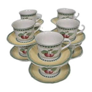 Villeroy & Boch French Garden Fleurence Cup & Saucer Set Lot Of 10 - Picture 1 of 7
