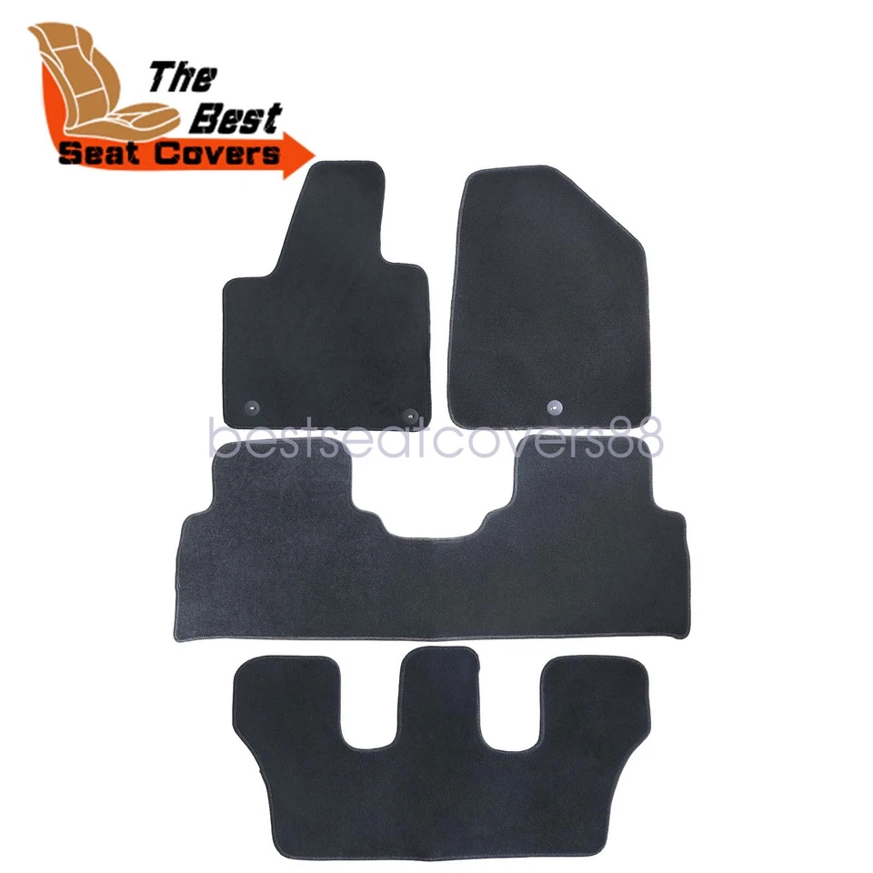 Alfombrillas de terciopelo de repuesto negras 2016 2017 2018 2019 para Kia Sorento Foto 1 de 4