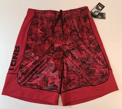 And1 Mens Shorts Basketball Gym Core 11" Inseam S M L 2XL 3XL Black RED New - Image 1 of 4