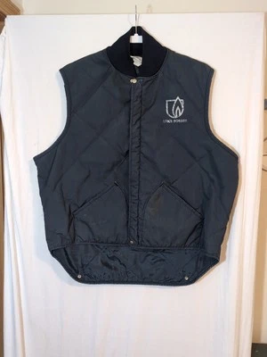 *Distressed* Vintage Men's XL Duxbak Utica Boilers Blue Work Vest - Image 1 of 4