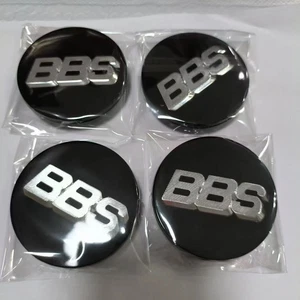 3 pins Set Of 4 Acrylic BBS RS LM RZ Center Caps 70mm 09.24.030 Black Silver - Bild 1 von 12
