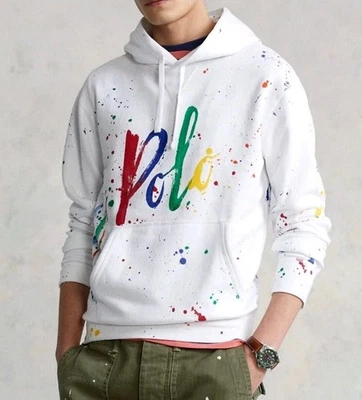 Sudadera con Capucha Polo Ralph Lauren Paint Splatter Para Hombre Talla XL NUEVA CON ETIQUETAS Foto 1 de 4