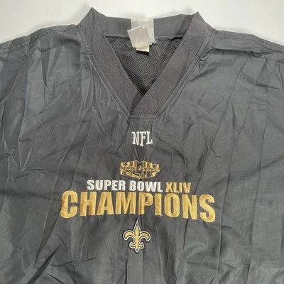 New Orleans Saints Super Bowl XLIV Champions NFL VNeck Pullover Shirt Jacket XL - Image 1 of 4