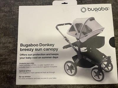 Bugaboo Donkey Breezy Sun Canopy - Negro medianoche Foto 1 de 4