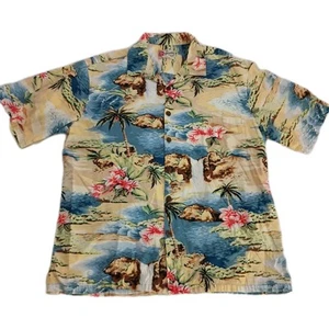 Hilo Hattie Hawaiihemd Herren XL Blumen Strand Knopf Made In Hawaii - Bild 1 von 6