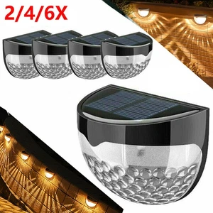 2-4x Solarleuchte Solarlicht Beleuchtung 6 LED Strahler Gartenlamp Außenleuchte - Bild 1 von 22