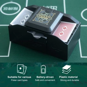 NEW Hand-Wave Induction Shuffler Automatic Cards Shuffler 2 Decks Pokers Mixer - Picture 1 of 10