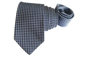 CRAVATTA UOMO RALPH LAUREN BLACK LABEL BLU NAVY/GEOMETRICA LARGHEZZA: 3" LUNGHEZZA: 58" - Foto 1 di 5