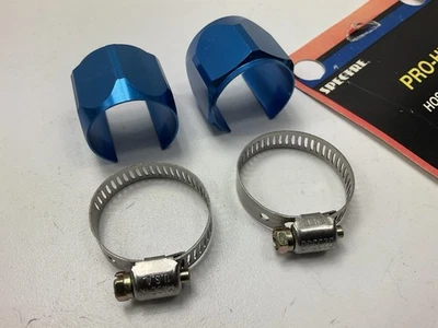 Spectre 3356B Pro-Hex Hose End Fittings, Pair, Anodized Blue, For 3/4" ID Hose - Image 1 of 3