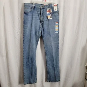 NEU Wrangler 36 x 34 Herren Jeans Straight Fit Flex Denim Medium Wash Neu mit Etikett - Bild 1 von 7