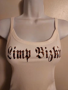 Limp Bizkit Tank Top Ribbed Limp Bizkit Shirt Leopardenmuster Limp Bizkit Crop Top - Bild 1 von 4