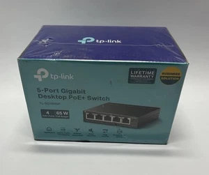 TP-LINK TL-SG1005P 5-PORT GIGABIT DESKTOP PoE+ SWITCH 65w - Brand New - Picture 1 of 4