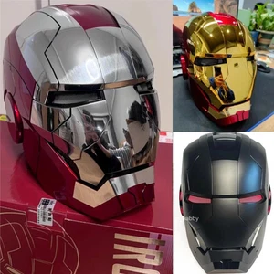 Autoking Iron Man Mk5 1:1 Helm tragbare Sprachsteuerung Maske Cosplay silber/gold - Bild 1 von 13
