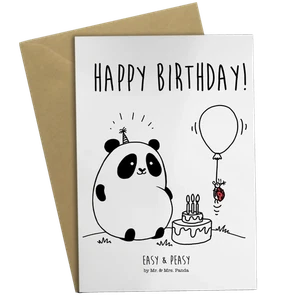 Grußkarte Panda Geburtstag - Geschenk Geschenkideen - Bild 1 von 5