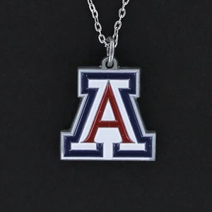 ARIZONA WILDCATS Necklace - Enamel Pewter Charm Logo NCAA College Sports NEW - Picture 1 of 3