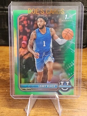 2022 Leaky Black Topps Bowman University 1st Bowman Green Refractor #72/99 Rc - Image 1 of 3