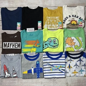 Toddler Boy Lot Of T-Shirts Size 18 Months. NWT! 12 Short Sleeve T-Shirts. - Picture 1 of 20