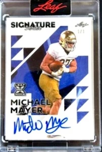 2023 Leaf Signature Series Michael Mayer 1/1 Blue Auto BA-MM1 TE LV RAIDERS - Picture 1 of 1