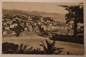 Cartolina San S. Remo Panorama dal Giardino Regina Elena Postcard - Imagen 1 de 2