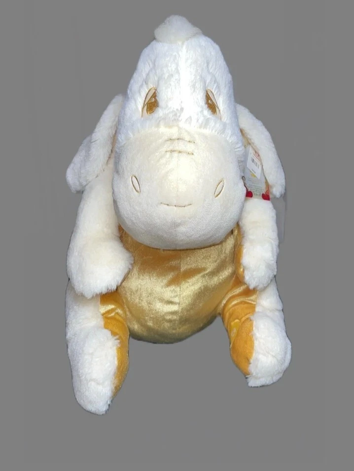 Eeyore Cream Gold Plush Disney Winnie The Pooh Stuffed Very Soft 18 Inches