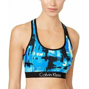 Calvin Klein Cyan Monet Racerback Bikini Top Swimsuit Blue 2XL - Picture 1 of 4