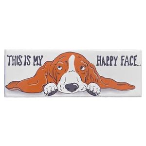 Basset Hound Perro Imán Dibujos Animados Arte Mascota Retrato Regalo Coleccionable Decoración del Hogar - Imagen 1 de 12