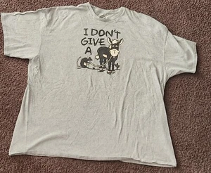 DOM REBEL Gray Ratdoodle Rat Donkey Funny Down Print T-shirt Scary 3Xl 7738 - Picture 1 of 3