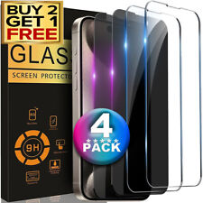 2x HD Clear +2x Privacy Tempered GLASS Screen Protector For iPhone 15 14 Pro Max